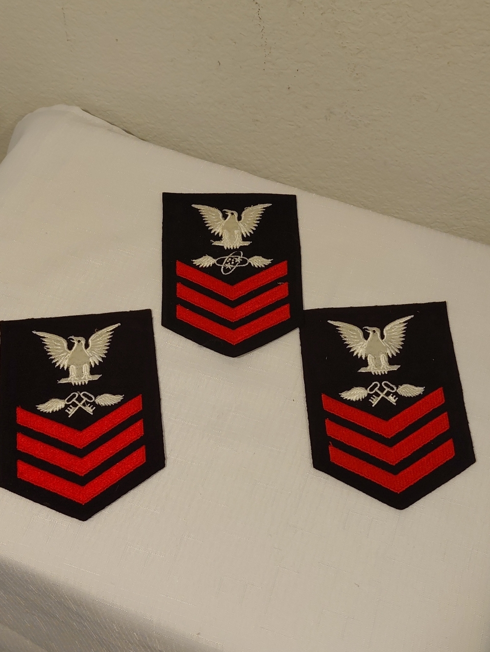 USN Military Eagle Patch Trio